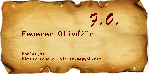 Feuerer Olivér névjegykártya