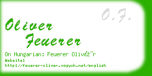 oliver feuerer business card